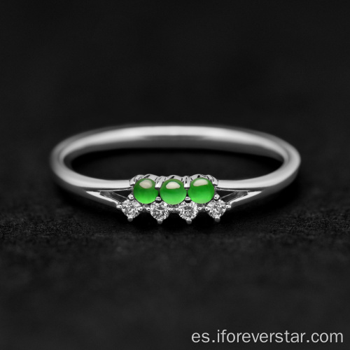 Anillo de jade de alta calidad 100% natural S925 al por mayor